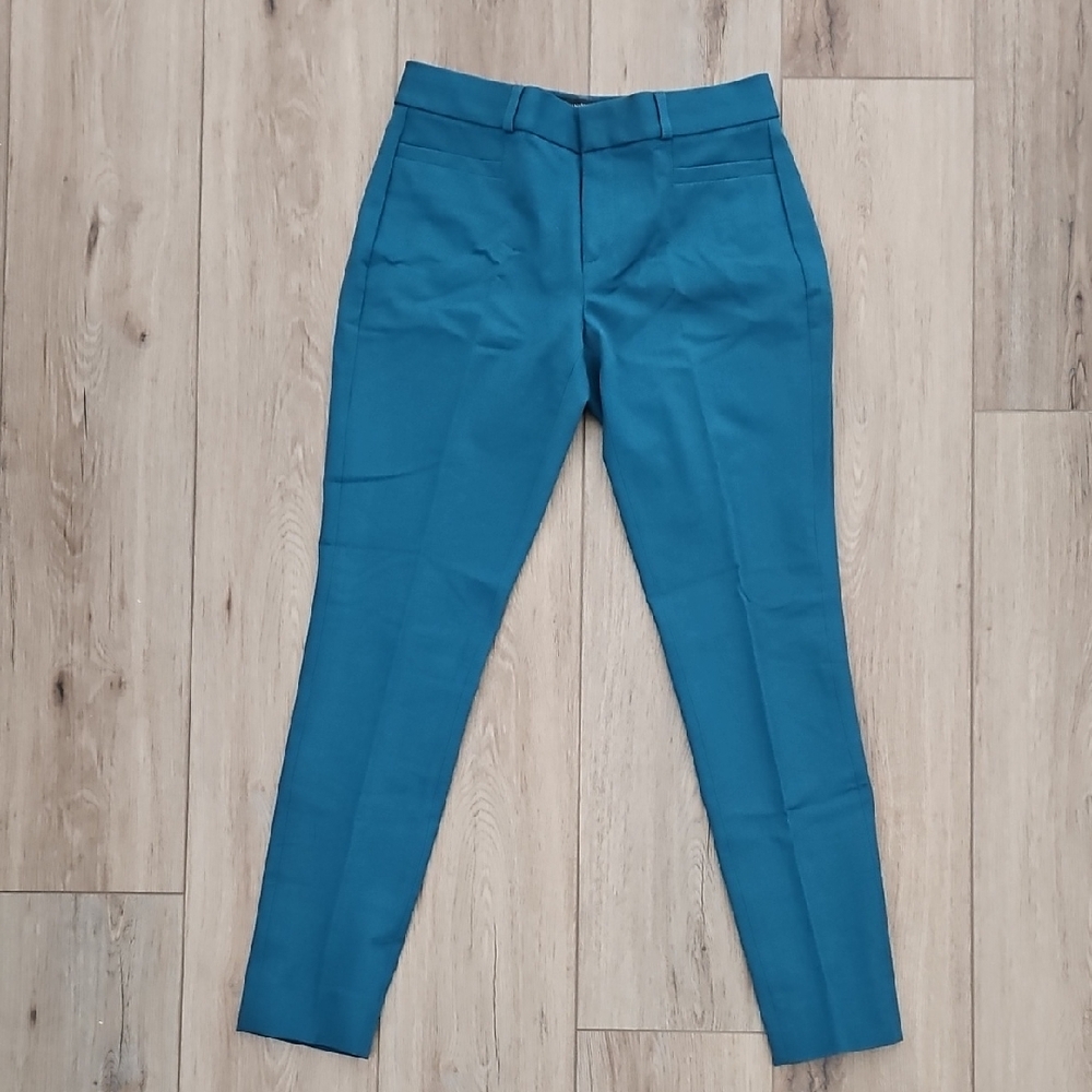 Banana Republic Sloan Curvy Fit Teal Slim Fit Trousers